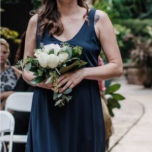 Show me your Mumu Navy Blue Sleeveless Bridesmaid Dress